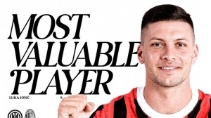 梅开二度！约维奇当选德比战米兰队内最佳球员